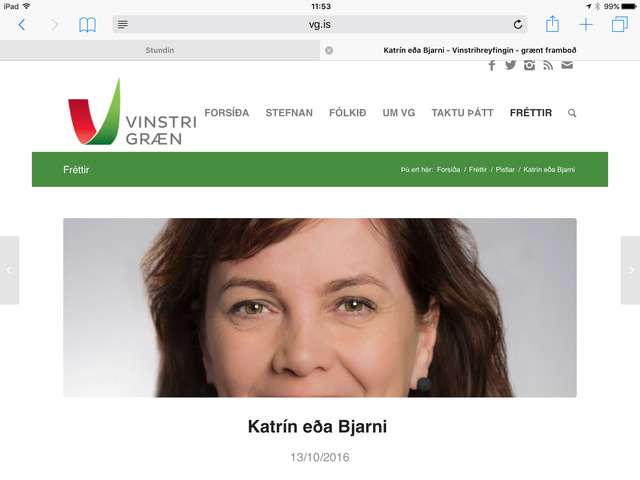 Stjórnarmyndun: Bendir Bjarni á Katrínu?