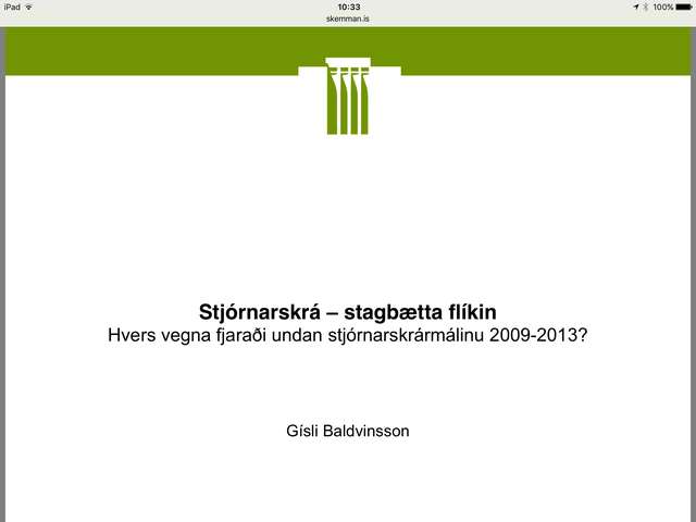 Örlagasaga stjórnaskrárbreytinga sem aldrei urðu