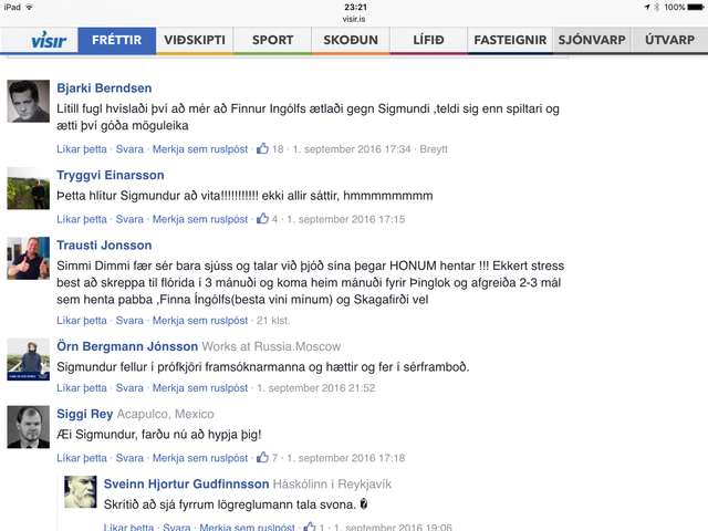Umræðan um og undir beltisstað