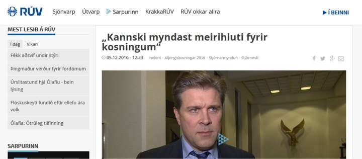 Nýjar kosningar - ótímabærar vangaveltur