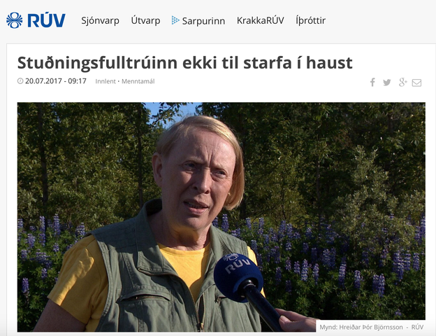 Stuðningsfulltrúinn ekki til starfa í haust