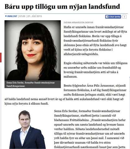 Samfylking- Fundað um nýjan landsfund