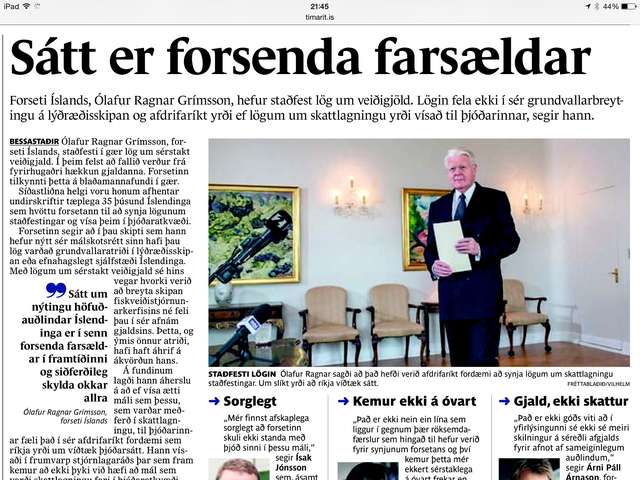 Er málþóf sök forsetans?