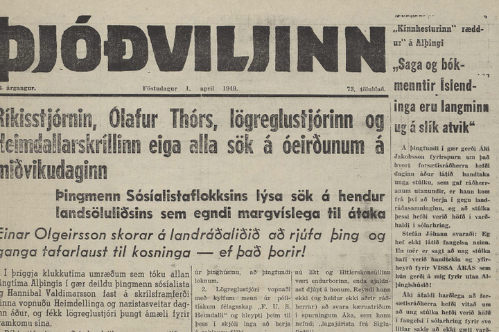 Austurvöllur fyrir 75 árum: Landráð eða óður kommúnistaskríll!