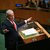 Fulltrúi Íslands sat áfram meðan tugir gengu úr salnum undir ræðu Netanyahu