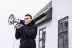Mótmæltu brottflutningi ungs transpilts við Stjórnarráðið