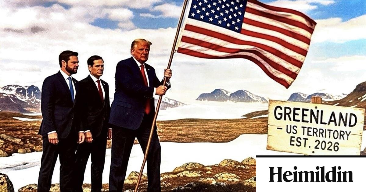 Trump virðist taka yfir Grænland og Kanada á samfélagsmiðlamyndum