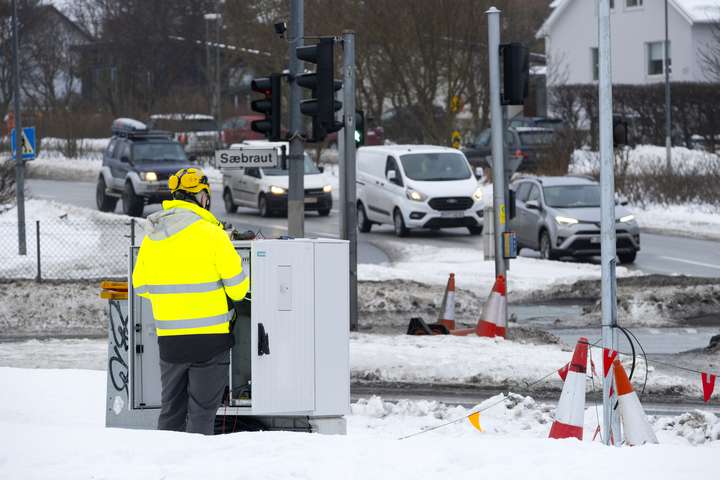 Umferðarhnúturinn á Sæbraut skynjurum að kenna