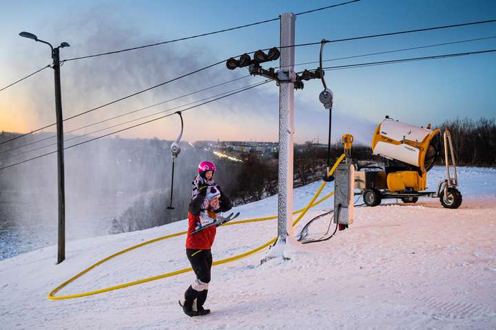 Framleiða snjó í fyrsta sinn í borginni