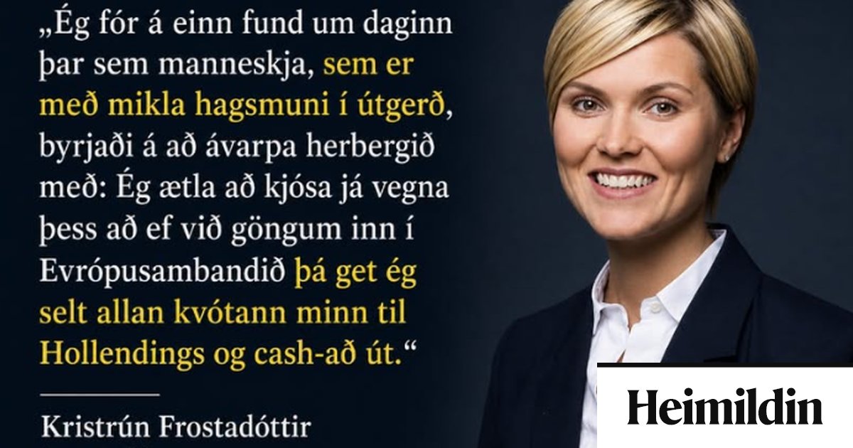 Hjörtur harðlega gagnrýndur fyrir að slíta orð Kristrúnar úr samhengi