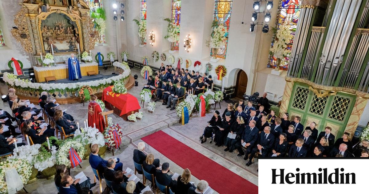 Noregskonungur lagður til hvílu í steinkistu sem bindur koltvísýring