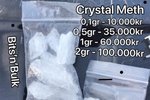 Kristallað metamfetamín auglýst til sölu í leynihópum