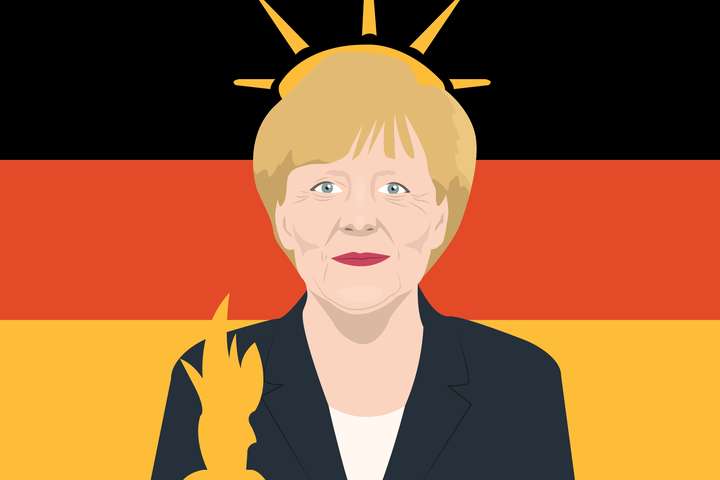 Angela Merkel, leiðtogi hins frjálsa heims