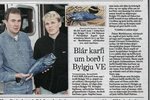 Blöðin kokgleyptu bláa karfann