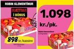 Klementínurnar hækkað um 22 prósent í verði
