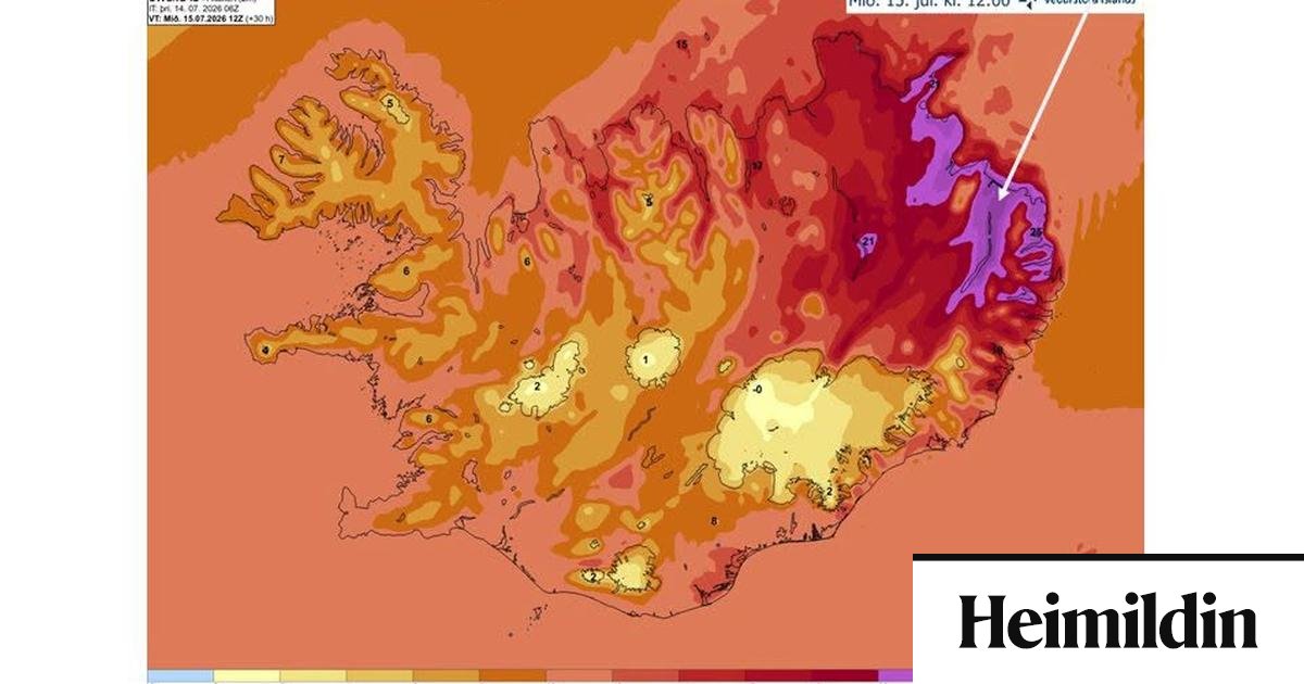 Hitamet gæti fallið á morgun