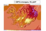 Hitamet gæti fallið á morgun