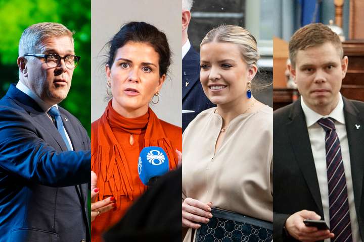 Formaður, varaformaður og ritarar Sjálfstæðisflokksins hætt á þingi