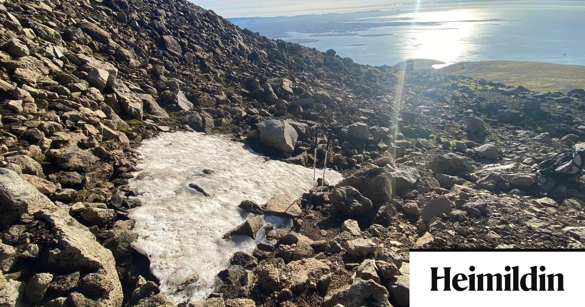 Hjarnskaflinn í Gunnlaugsskarði er nú horfinn með öllu