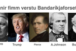 Tossalisti Bandaríkjaforseta: Trump er 4ði versti forseti sögunnar