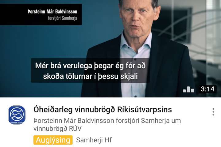 Samherji beinir myndbandi sínu að börnum